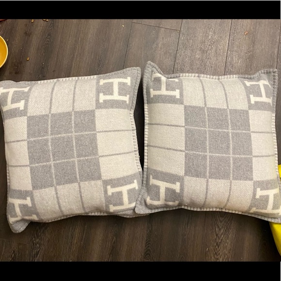 Hermes Other - TWO Hermes cashmere Avalon pillow cushion
